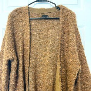 Who What Wear Woman's Sweater Cardigan Over-Sized Brown/Tan (L)